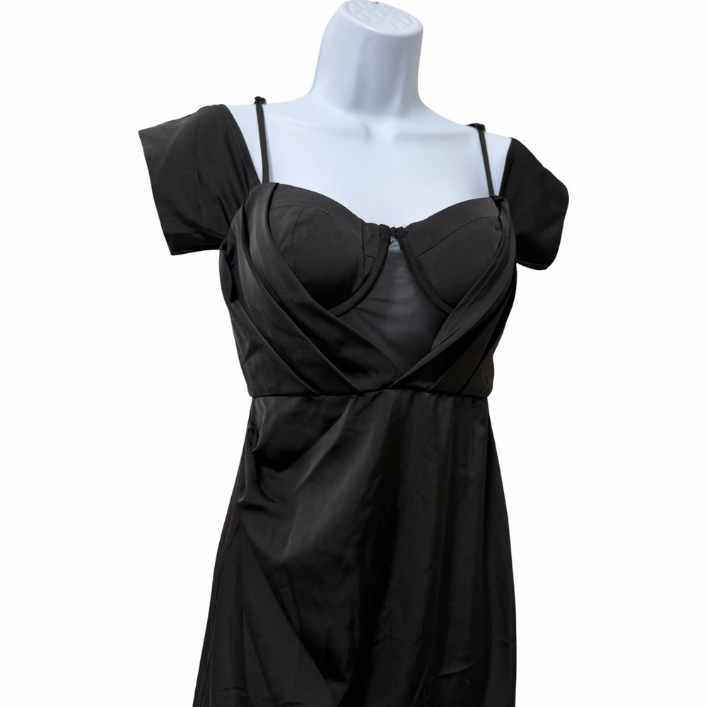 NBD Womens Myles Corset Mini Dress Size S Black LBD Dark Romantic Party Rave NWT - Picture 3 of 6